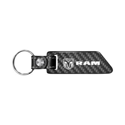 Carbon Fiber Key Chain with Leather Strap