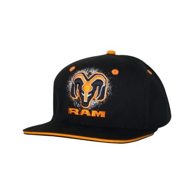 Black and Orange Twill Cap