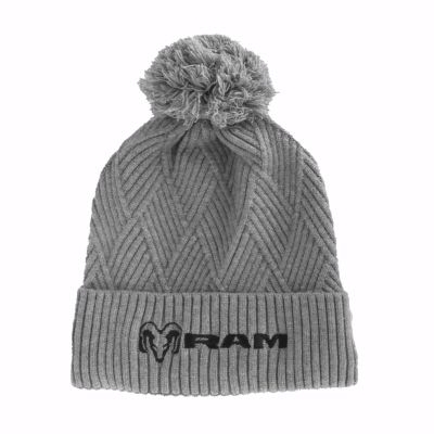 Pom Pom Beanie With Cuff