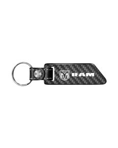 Carbon Fiber Key Chain with Leather Strap