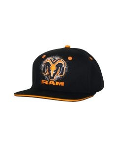 Black and Orange Twill Cap