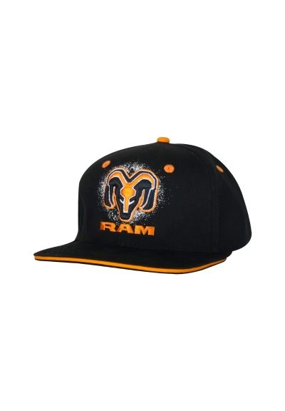 Black and Orange Twill Cap